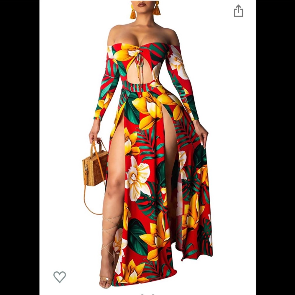 NWOT Split Dress Off The Shoulder